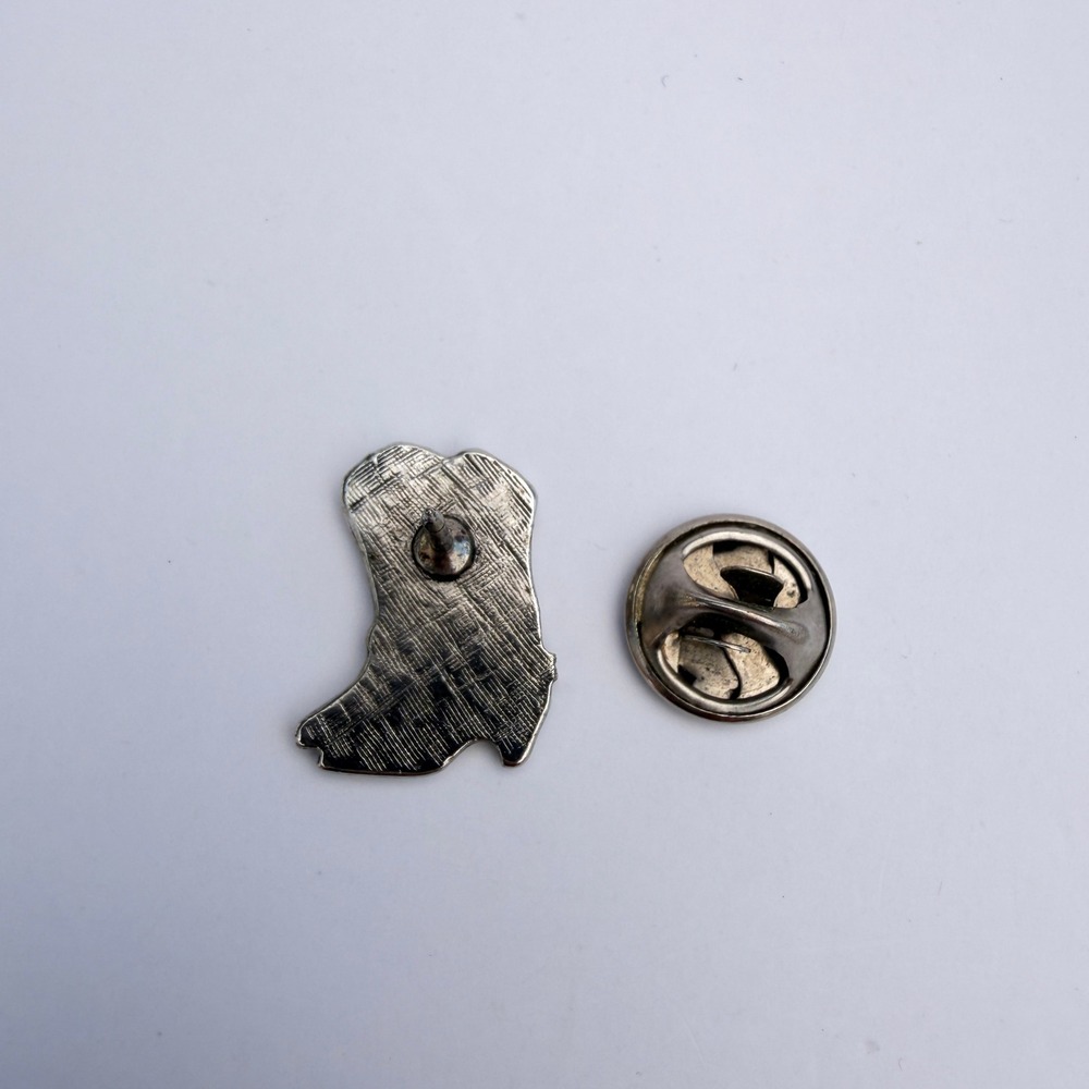 Cowboy Boots Lapel Pin Hat Bag Silver Tone Metal Western Country Core - Picture 8 of 9